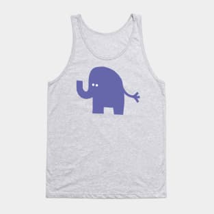 Mysterious Periwinkle Blue Chonk Elephant Tank Top